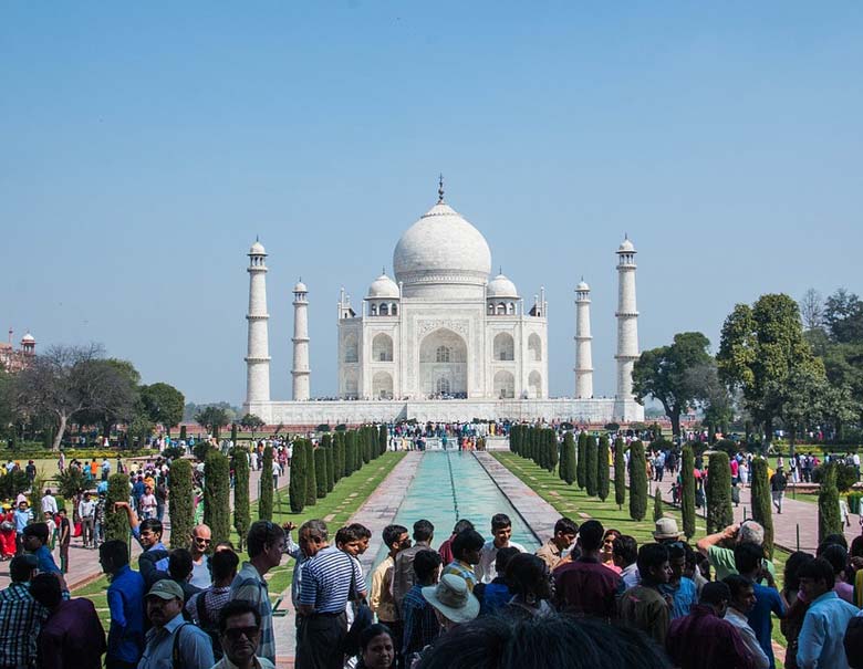 Tourist at Taj Mahal Agra